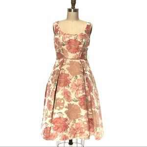 Maggy London NWT 4 Pink Green Fit and Flare Dress